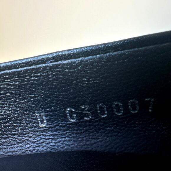 CHANEL 2015 CC Logo Cap Toe Chain Link Platform Pumps IT 39 Navy Blue - Picture 8 of 14